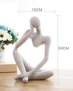Skulptur einer kreativen europäischen Denkfigur zur Heimdekoration