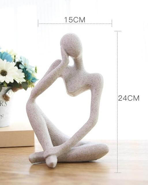 Skulptur einer kreativen europäischen Denkfigur zur Heimdekoration