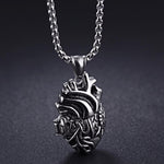 3D Herz Charm Anhänger Halskette – Anatomisch Perfekt