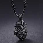 3D Herz Charm Anhänger Halskette – Anatomisch Perfekt