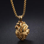 3D Herz Charm Anhänger Halskette – Anatomisch Perfekt