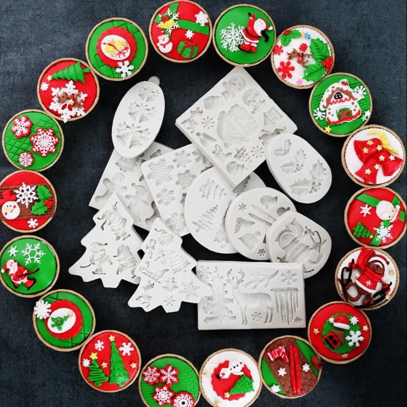 Weihnachts-Silikon-Keksausstecherformen