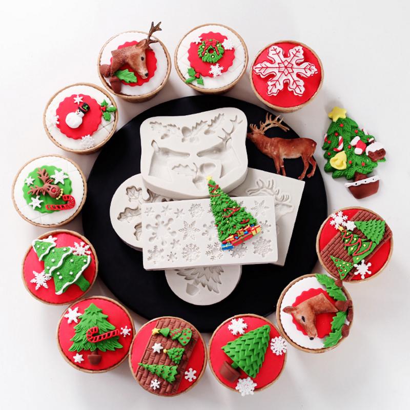 Weihnachts-Silikon-Keksausstecherformen