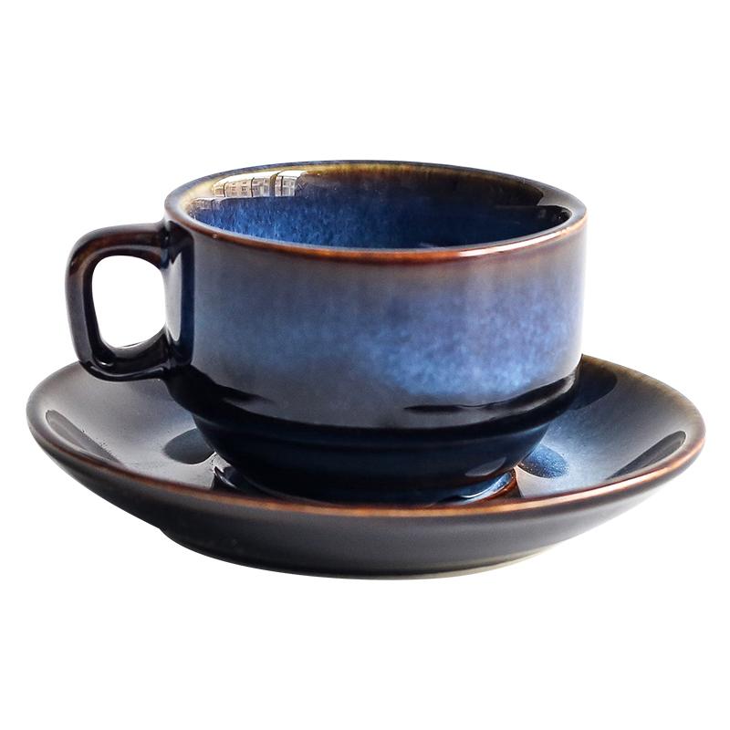 Katzenaugen-Effekt Keramiktasse in Blau | CeramiLux