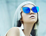 Klassische Katzenaugen-Sonnenbrille im Aviator-Stil