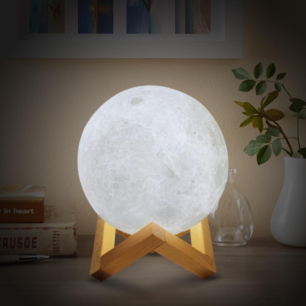 Stimmungsvolle 3D Mondlampe mit Touch-Funktion