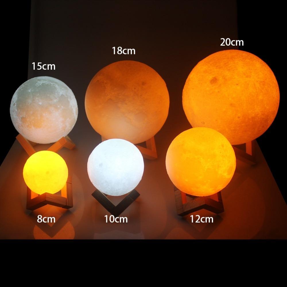 Stimmungsvolle 3D Mondlampe mit Touch-Funktion