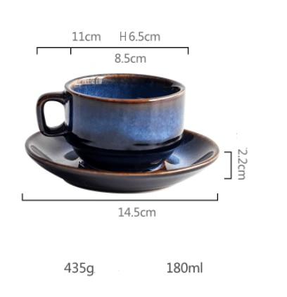 Katzenaugen-Effekt Keramiktasse in Blau | CeramiLux