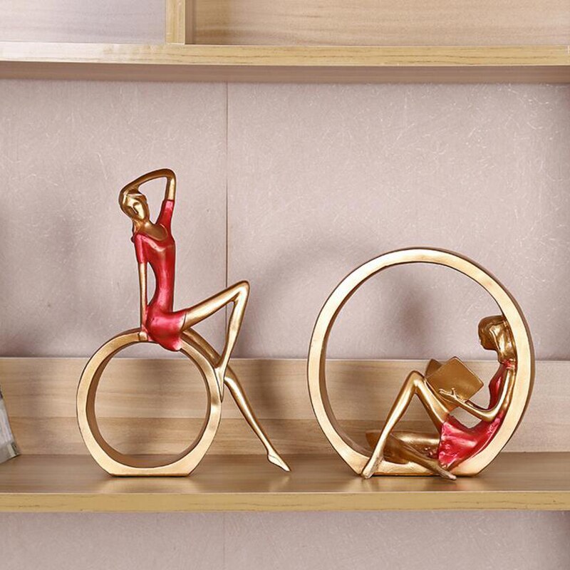 Kreative europäische moderne Miniaturfiguren von Mädchen