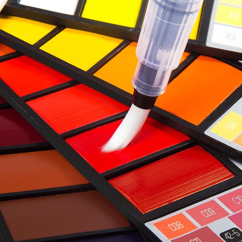 Aquarellfarb-Set mit Wasserpinsel und Pigment | AquaArtistry