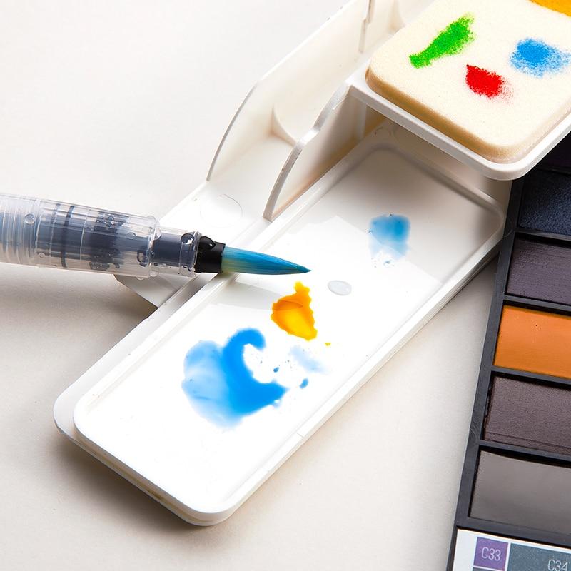 Aquarellfarb-Set mit Wasserpinsel und Pigment | AquaArtistry