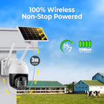 2K Solarbetriebene WIFI PTZ Kamera mit Nachverfolgung und Nachtsicht