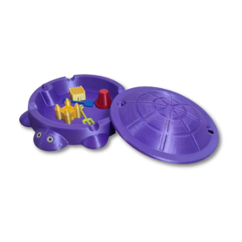 Schildkröten-Spielplatz mit Sand und Zubehör