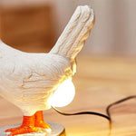 Dekorative Tischlampe in Hühnerform mit sanftem LED-Licht