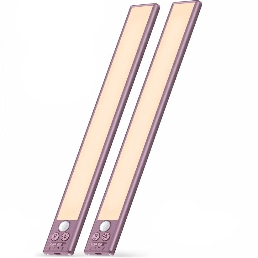 Set of 2 Magnetic Motion Sensor Under-Cabinet Rechargeable Lights