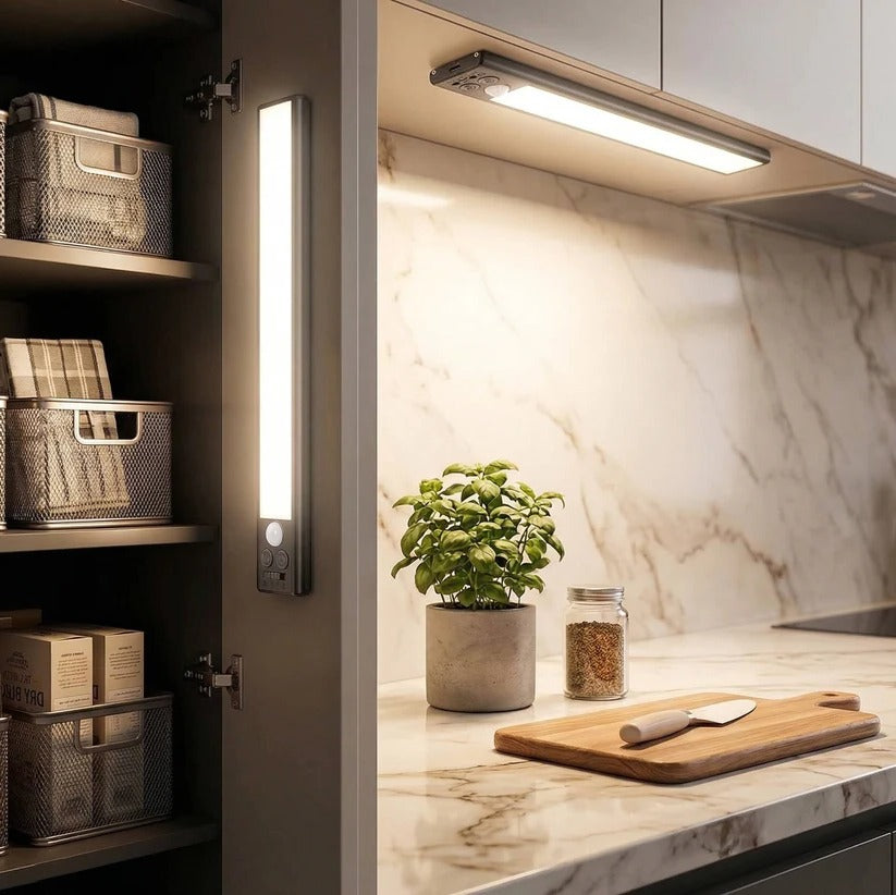 Set of 2 Magnetic Motion Sensor Under-Cabinet Rechargeable Lights