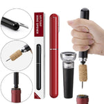 2-in-1 Luftdruck Weinflaschenöffner mit Folienmesser | Weinfreund