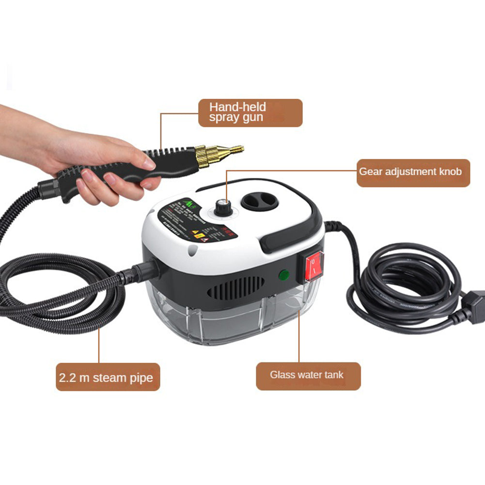 Home Steam Cleaner 2500W - 6 Adjustable Settings for Intensive Cleaning