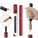 2-in-1 Weinflaschenöffner mit Luftdruckpumpe und Folienabschneider
