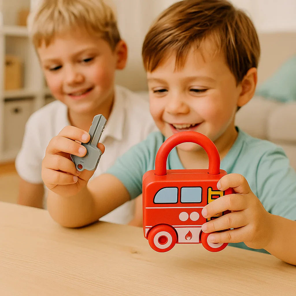 Schlüssel und Schloss Montessori Spielzeug – Farben und Muster