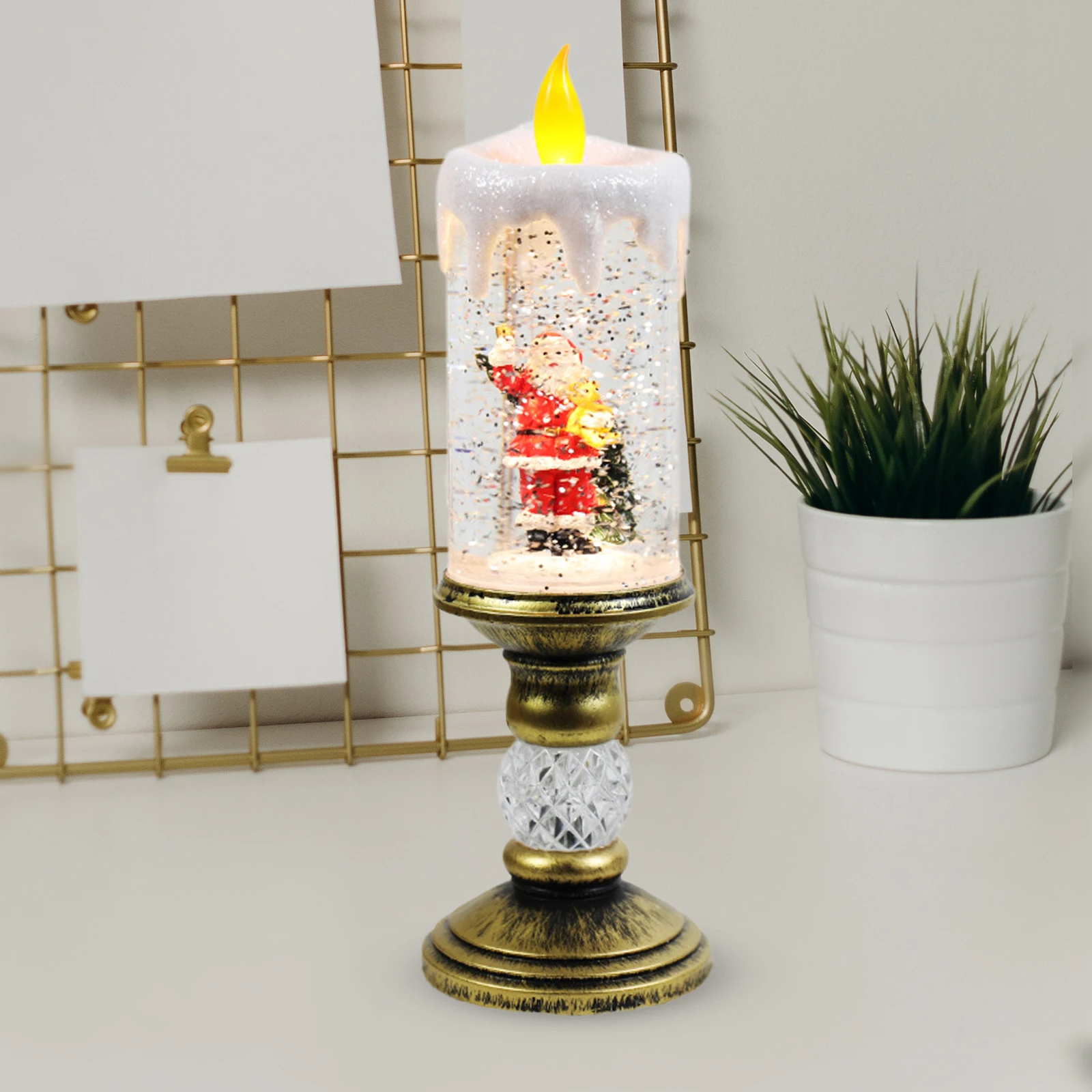 Weihnachtswasserkerze mit Kristall-Echo