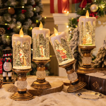 Weihnachtswasserkerze mit Kristall-Echo