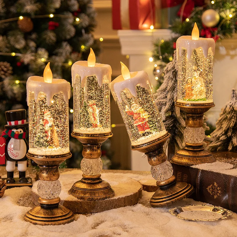 Weihnachtswasserkerze mit Kristall-Echo