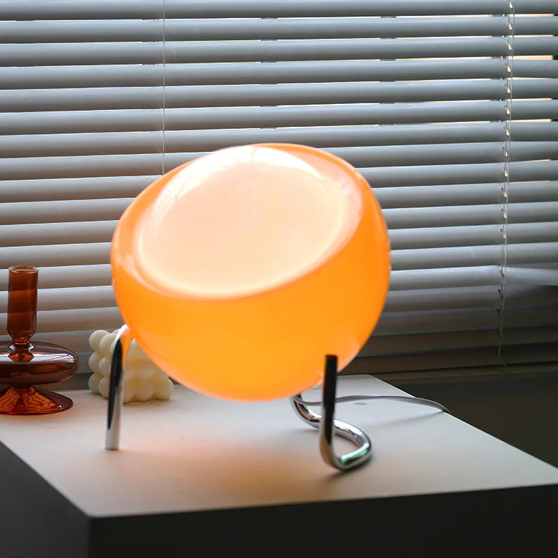 Nordic Style Ambient Light - Retro Glass Orb Table Lamp