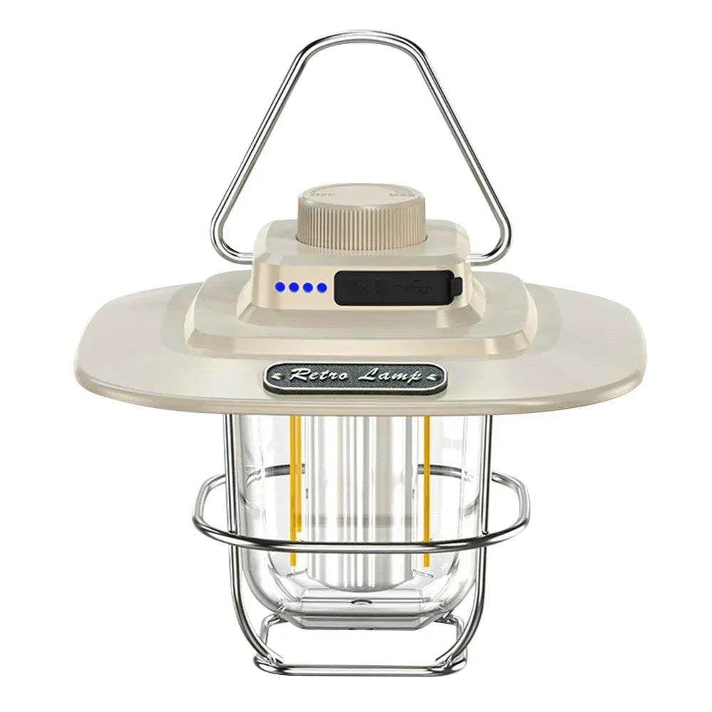 Rechargeable LED Lantern for Camping – Unisex Retro Design