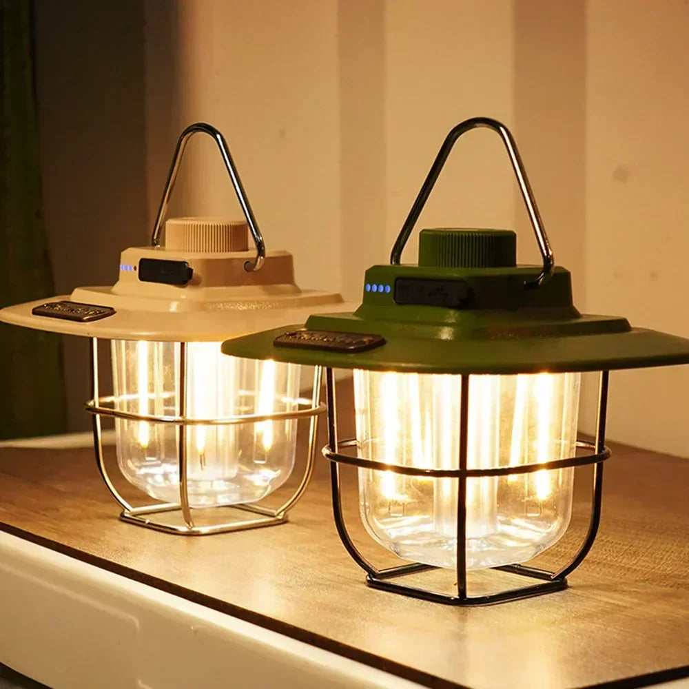 Rechargeable LED Lantern for Camping – Unisex Retro Design