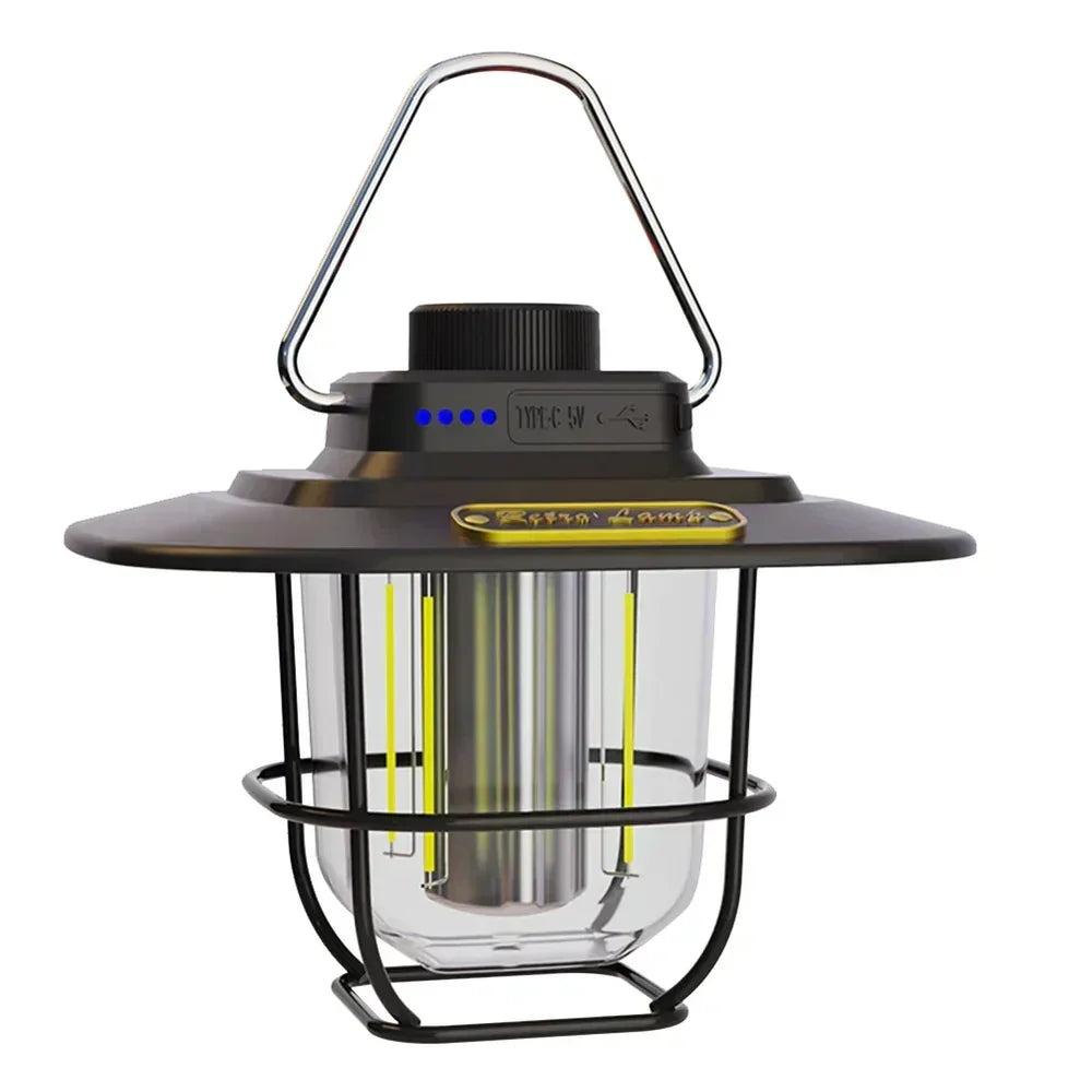 Rechargeable LED Lantern for Camping – Unisex Retro Design