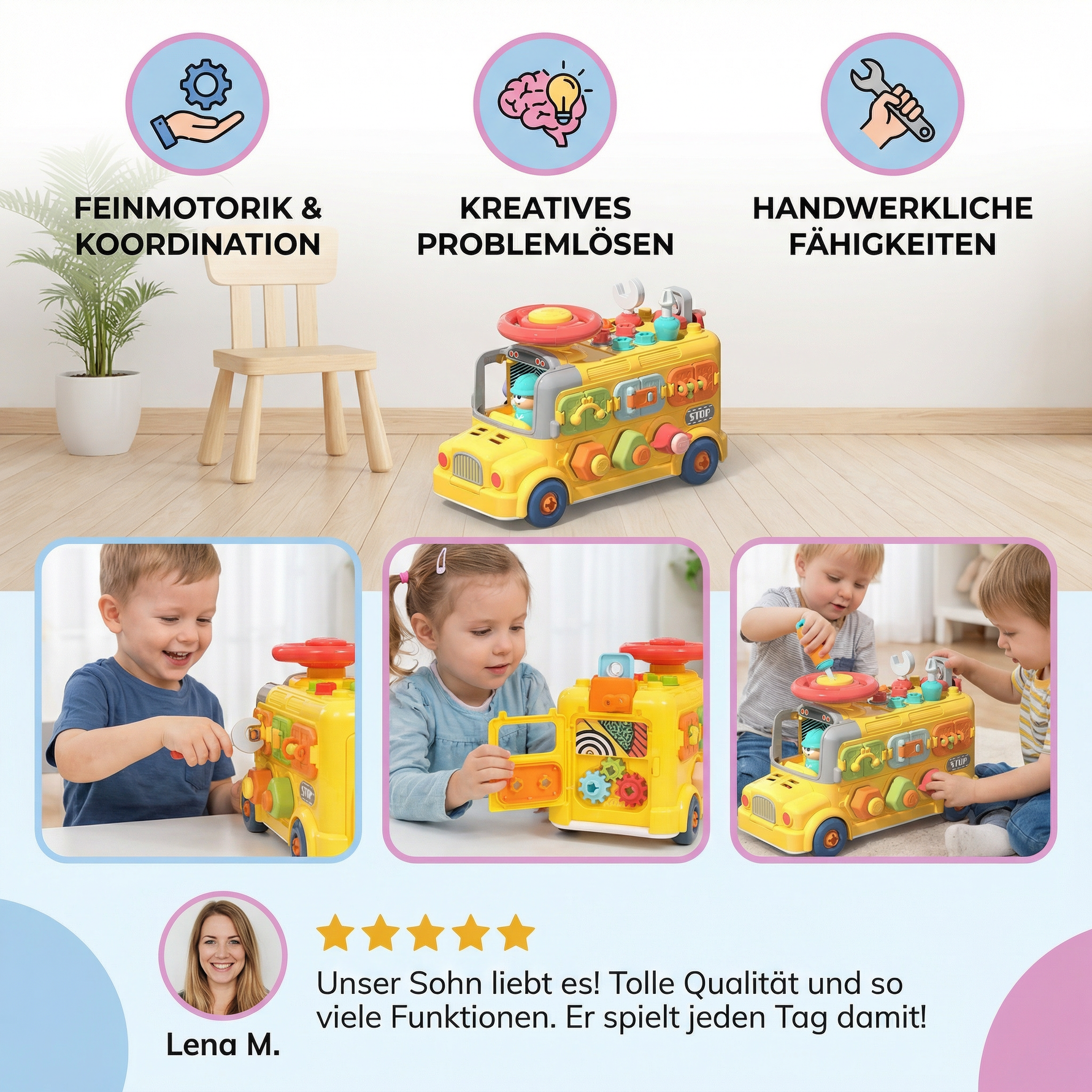 Montessori Schraubspielzeug 7in1 – Lernspiel für Bau und Motorik