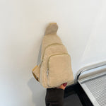 Stylish corduroy shoulder bag with practical compartments