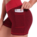 Women's Comfortable High-Waisted Jacquard Yoga Shorts