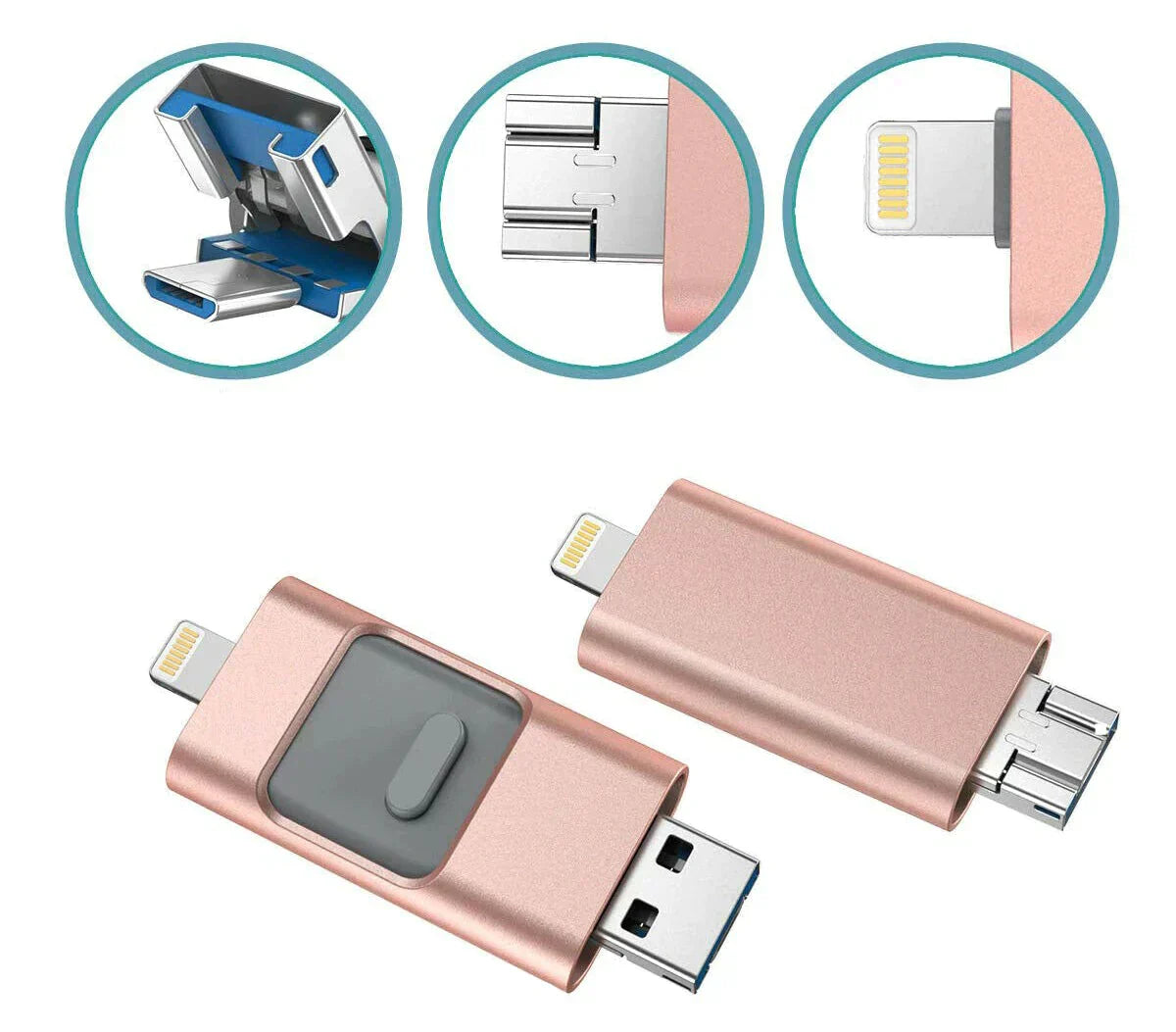 FlexiStor | 4-in-1 USB Speicherstick für Handy, Tablet und PC