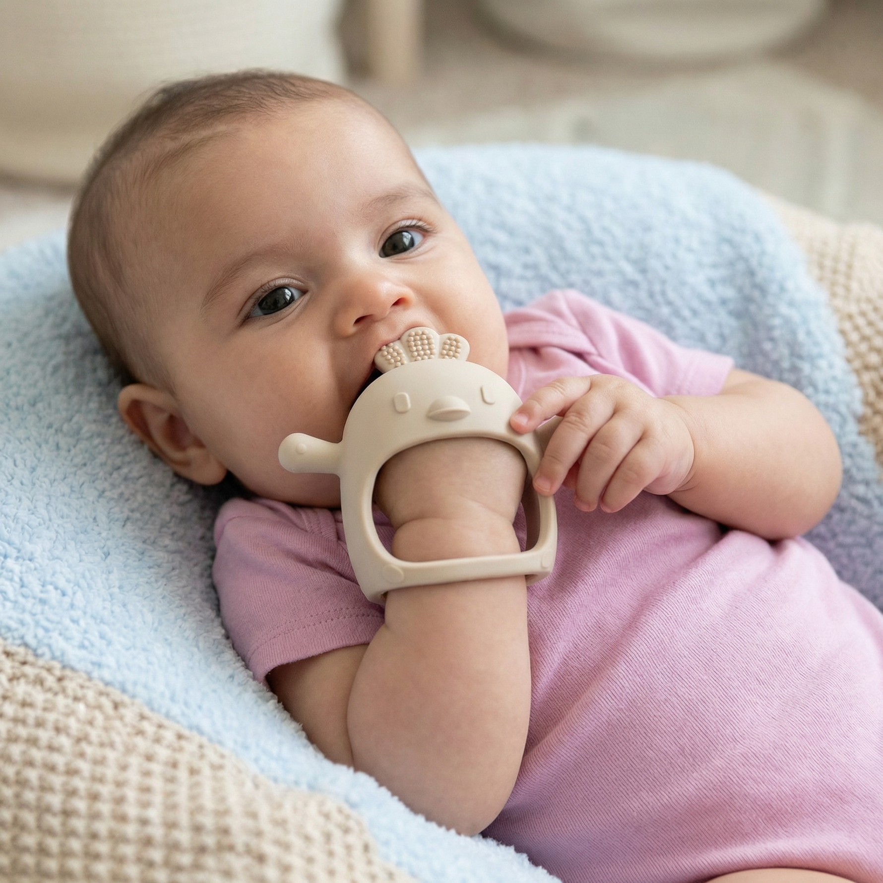 Silikon-Beißring für Babys – Zahnungshilfe aus lebensmittelechtem Material