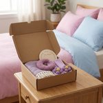 Geschenkset für Babys – Handtuch, Socken oder Haarband & Badebürste