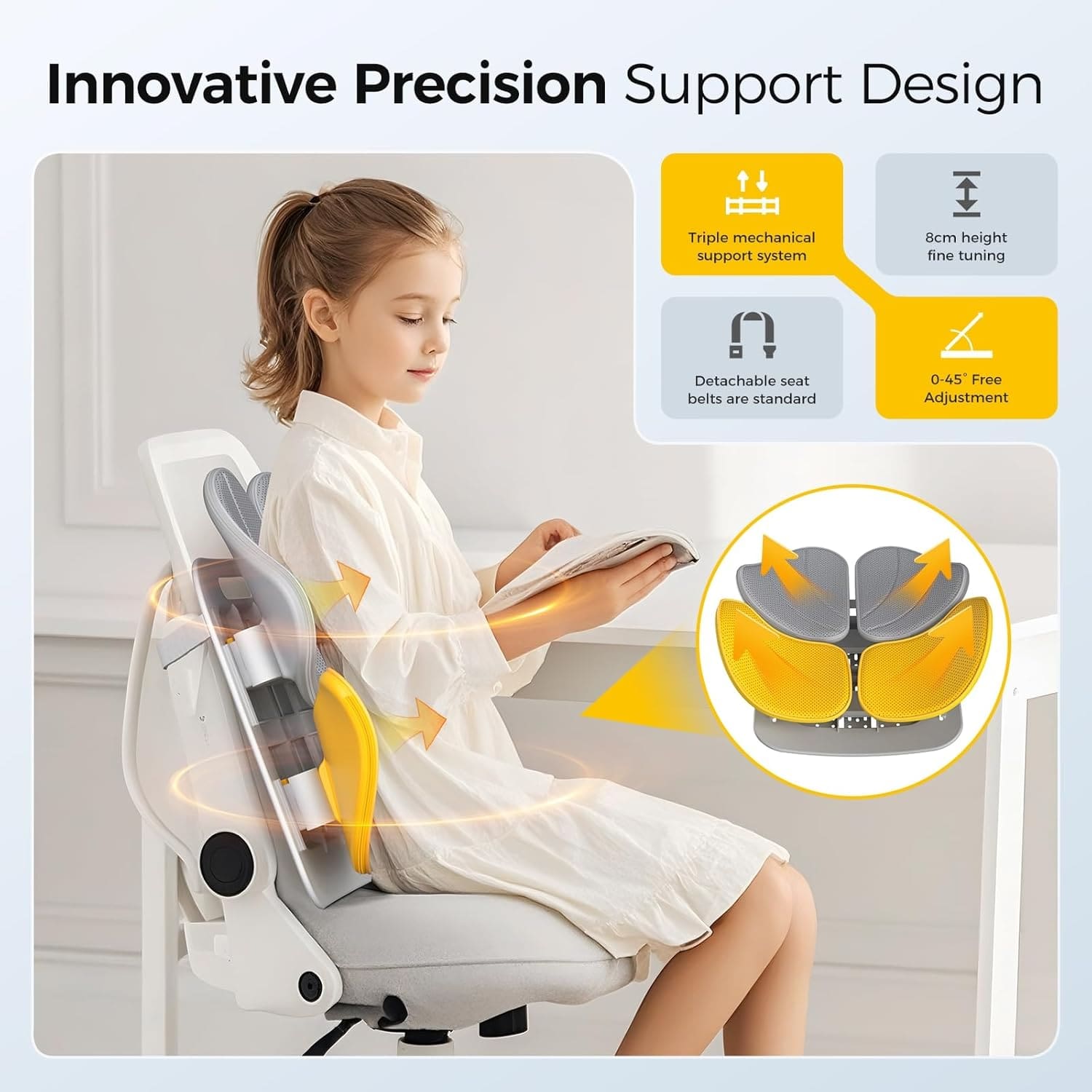 Ergonomisches Rückenstützkissen für entspanntes Sitzen