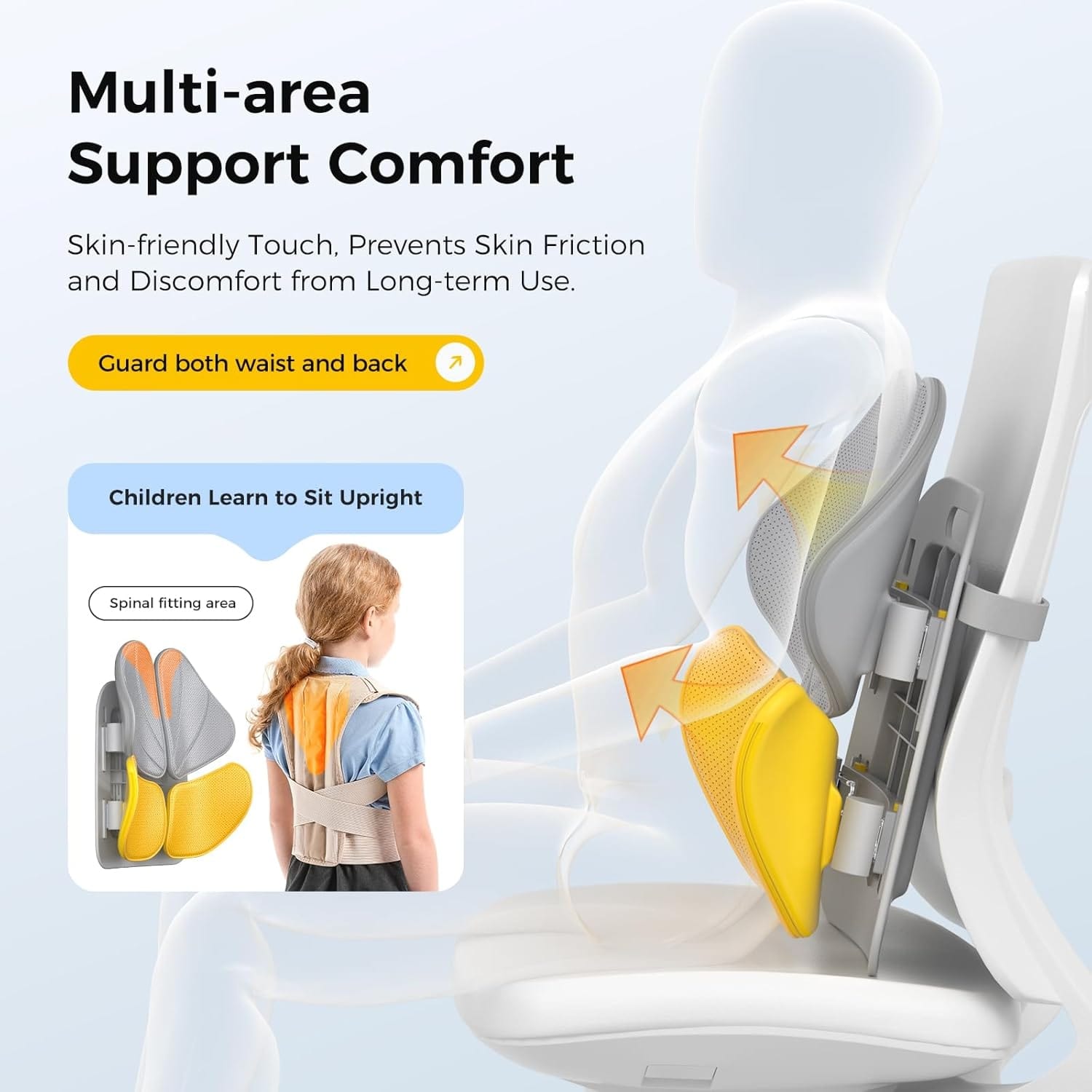 Ergonomisches Rückenstützkissen für entspanntes Sitzen