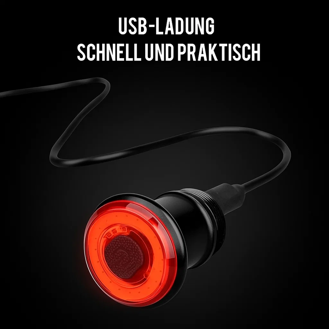 Sicheres Rücklicht für Fahrrad mit 6 Leuchtmodi und Akku