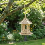Handcrafted Wooden Birdhouse with Built-in Water Feature