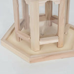 Handcrafted Wooden Birdhouse with Built-in Water Feature