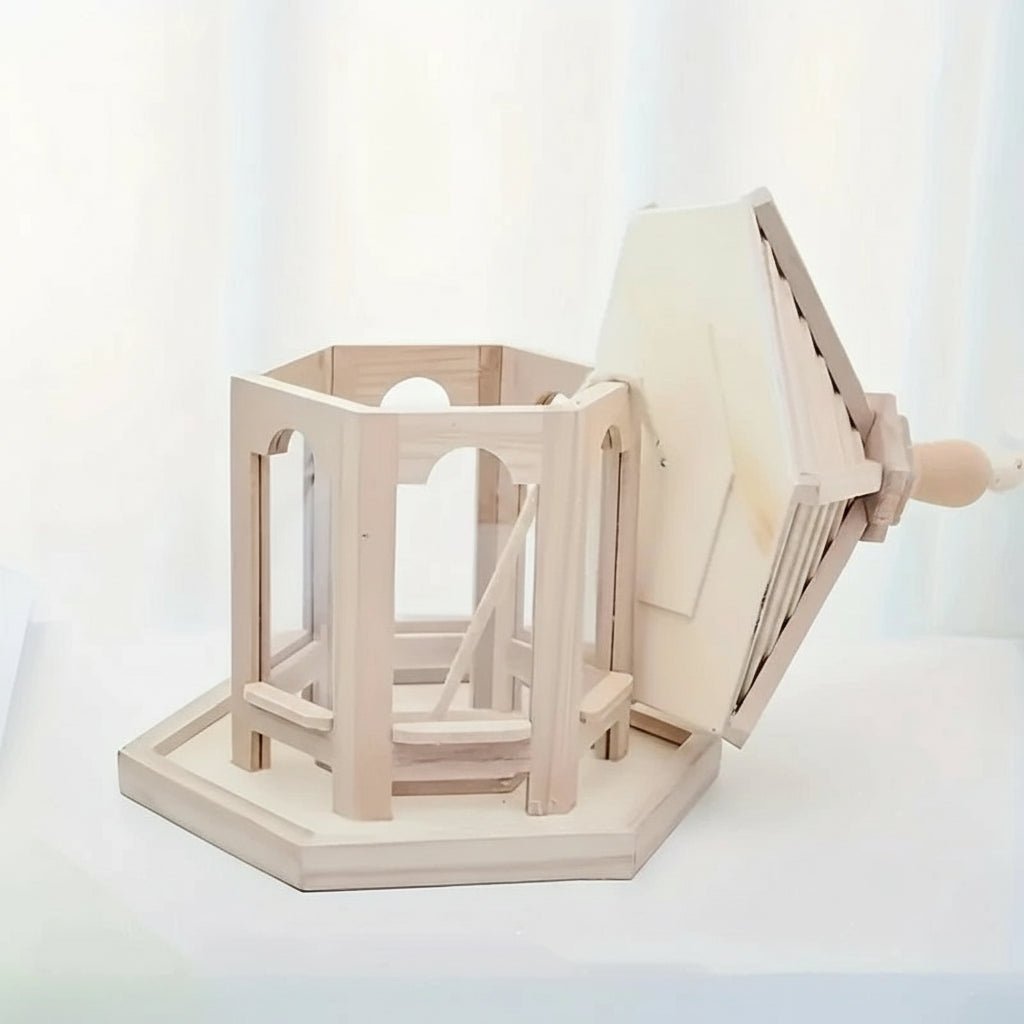 Handcrafted Wooden Birdhouse with Built-in Water Feature