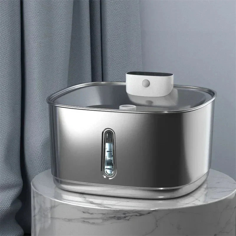 AquaViva | Smarte Trinkbrunnen für Katzen und Hunde – 3,2L Edelstahl mit Filter