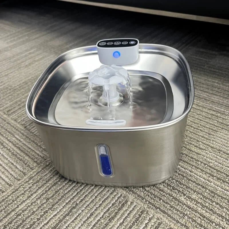 AquaViva | Smarte Trinkbrunnen für Katzen und Hunde – 3,2L Edelstahl mit Filter