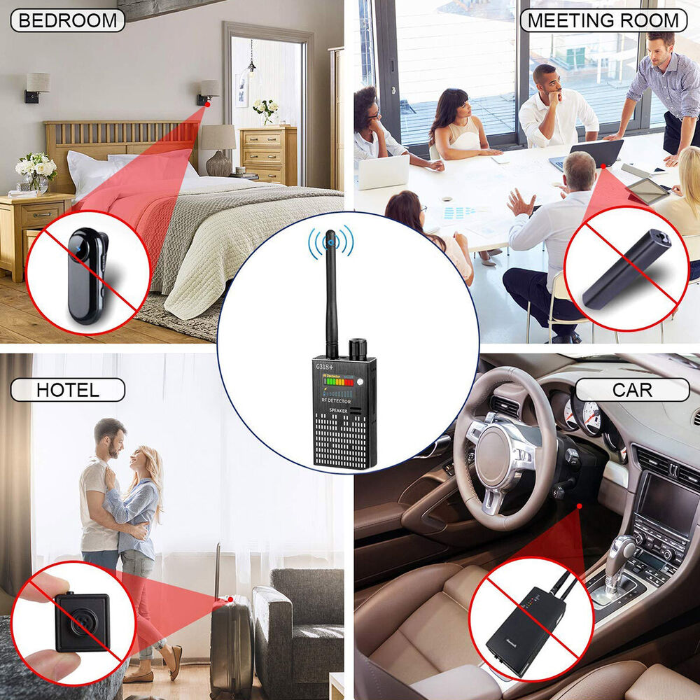RF-Signal- und Kameradetektor mit Laserfunktion und Alarm – Datenschutzschutz