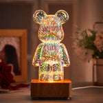Enchanting 3D Bear Lamp with Mesmerizing Light Effects