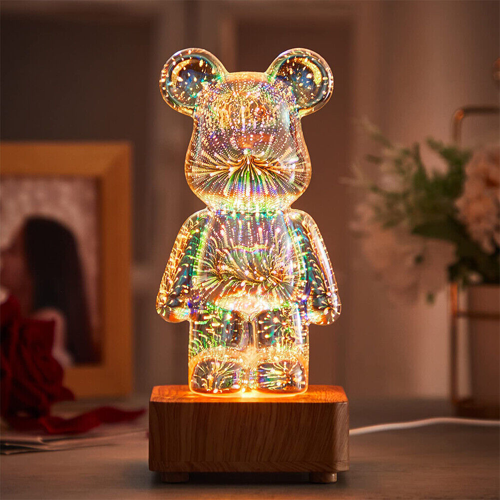 Enchanting 3D Bear Lamp with Mesmerizing Light Effects
