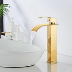 Eleganter Wasserfall-Waschtischarmatur aus Messing