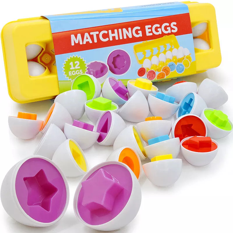 Lernspielzeug-Set mit bunten Eiern für Kinder